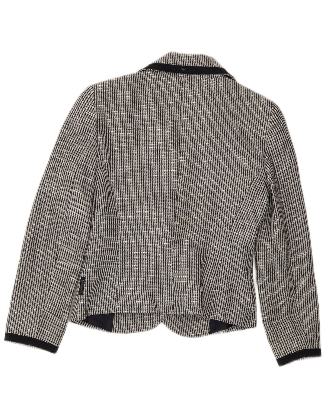 ARMANI JEANS Jaqueta blazer feminina de 2 botões UE 38 listrado cinza médio