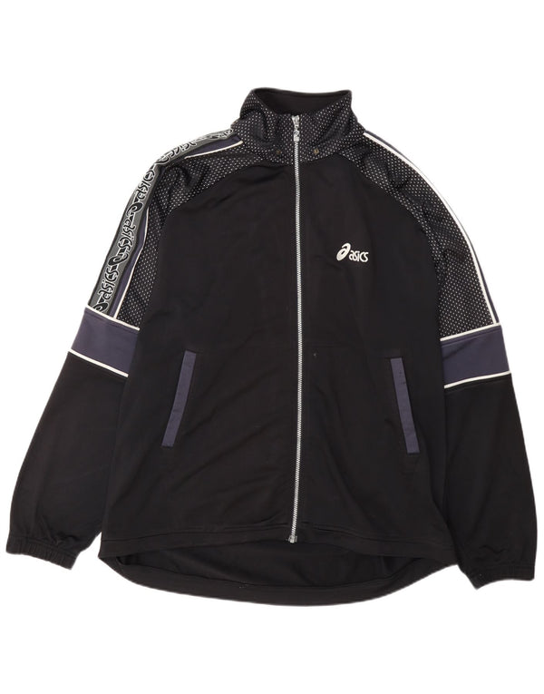 Asics Mens Regular Fit Tracksuit Top Jaqueta XL Preto Colorblock