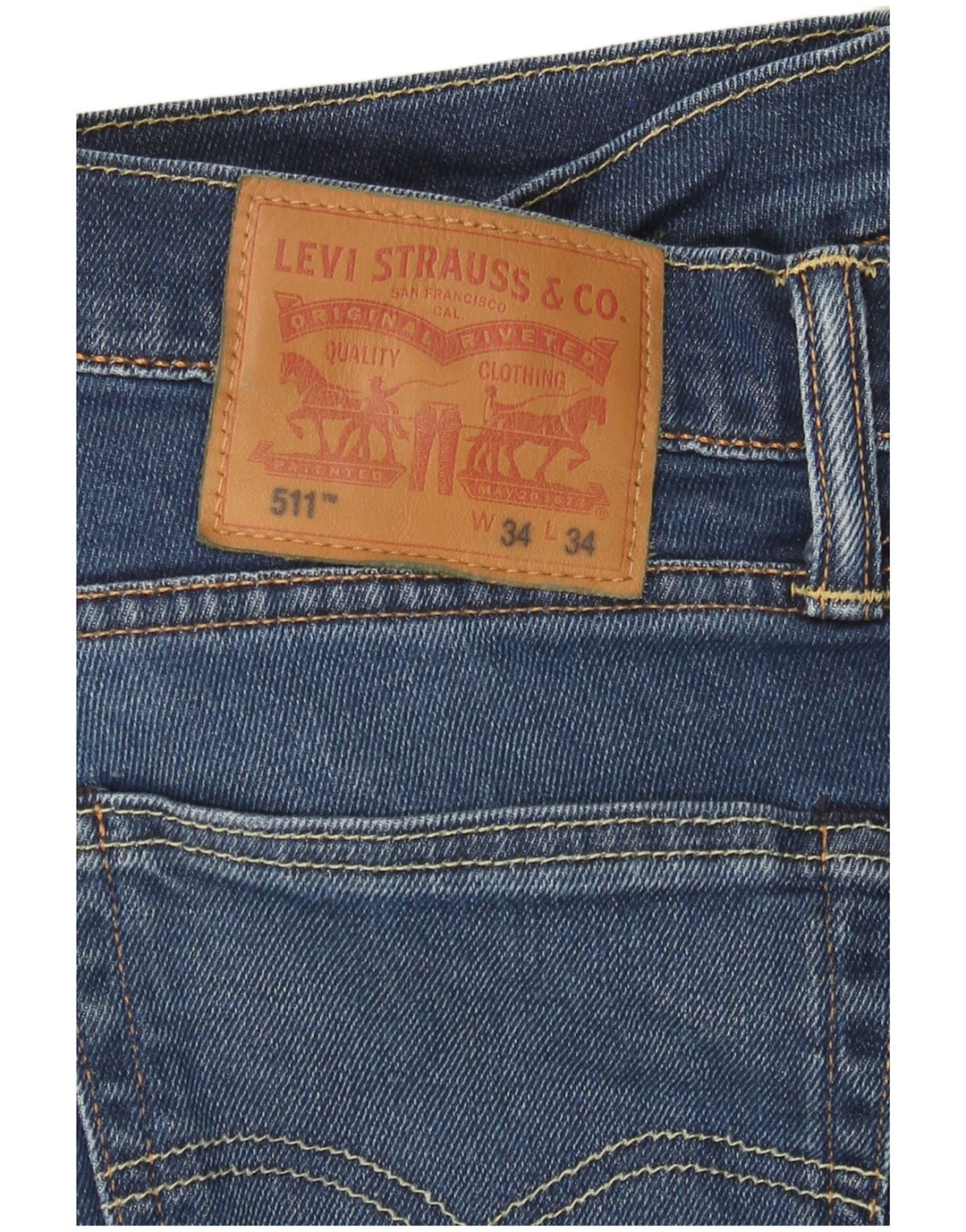 Calça Jeans Levis 511 Slim Masculina W34 L34 Azul Algodão