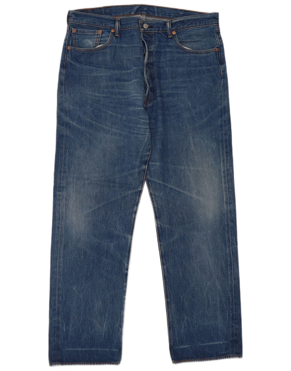Calça jeans reta masculina Levi's W40 L34 azul algodão