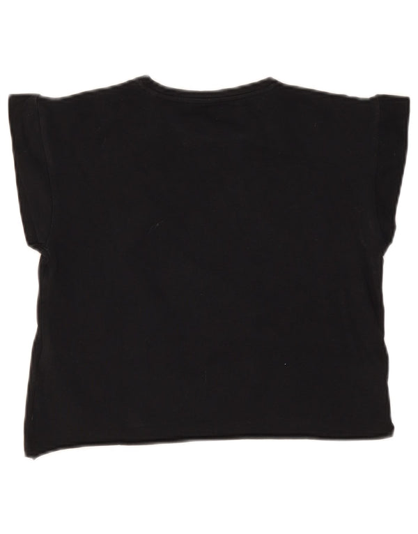 Camiseta feminina Guess com estampa gráfica UK 12 algodão preto médio