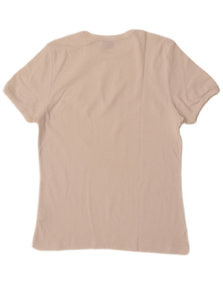 Camiseta feminina Lee UK 14 grande algodão branco