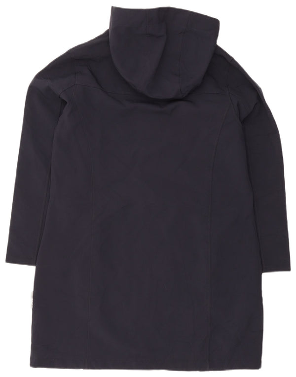 Casaco corta-vento feminino com capuz da Guarda Costeira IT 42 Médio Azul Marinho