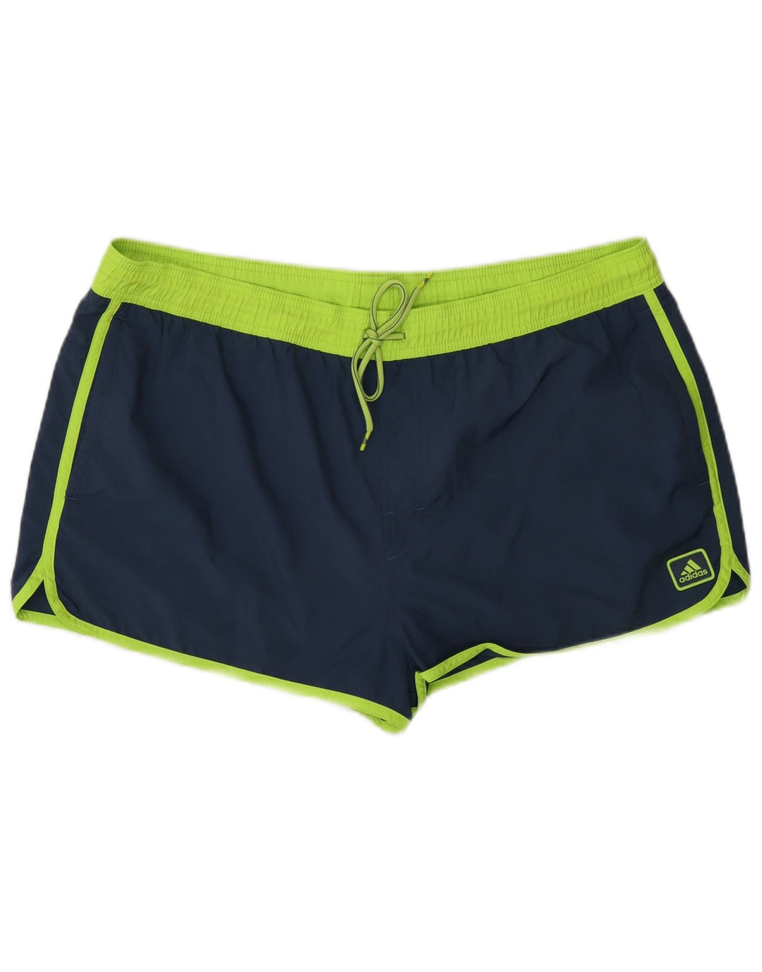 Shorts esportivos masculinos Adidas grande poliéster colorblock azul marinho