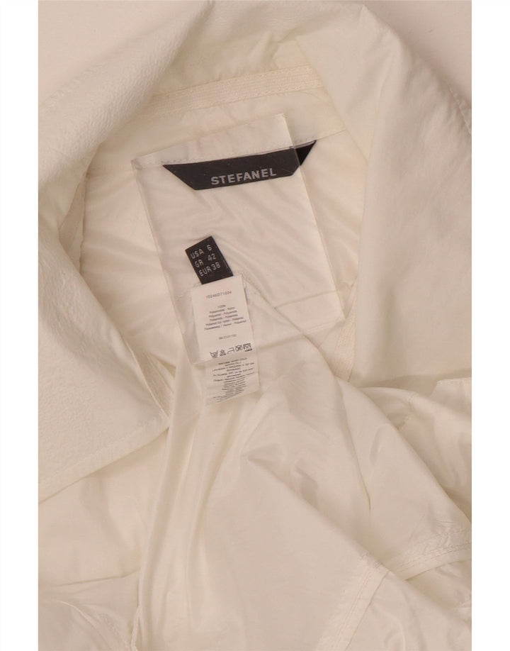 Jaqueta bomber feminina Stefanel EU 38 médio branco nylon