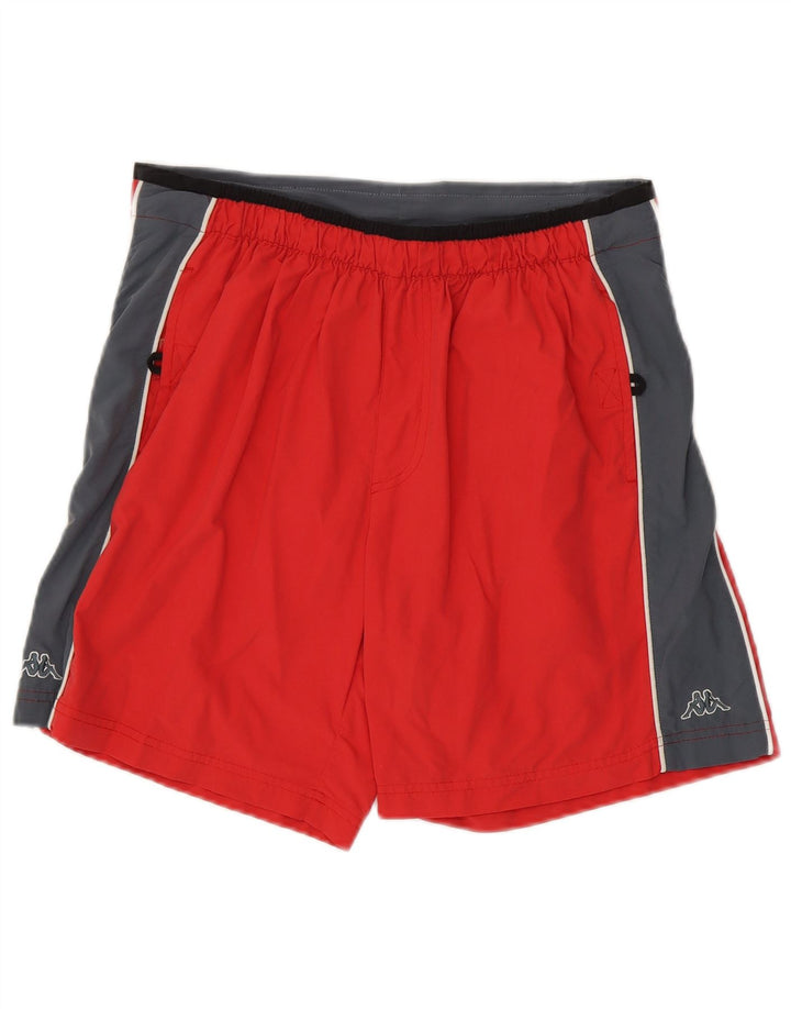 Shorts de natação masculino Kappa gráfico médio vermelho colorblock poliamida