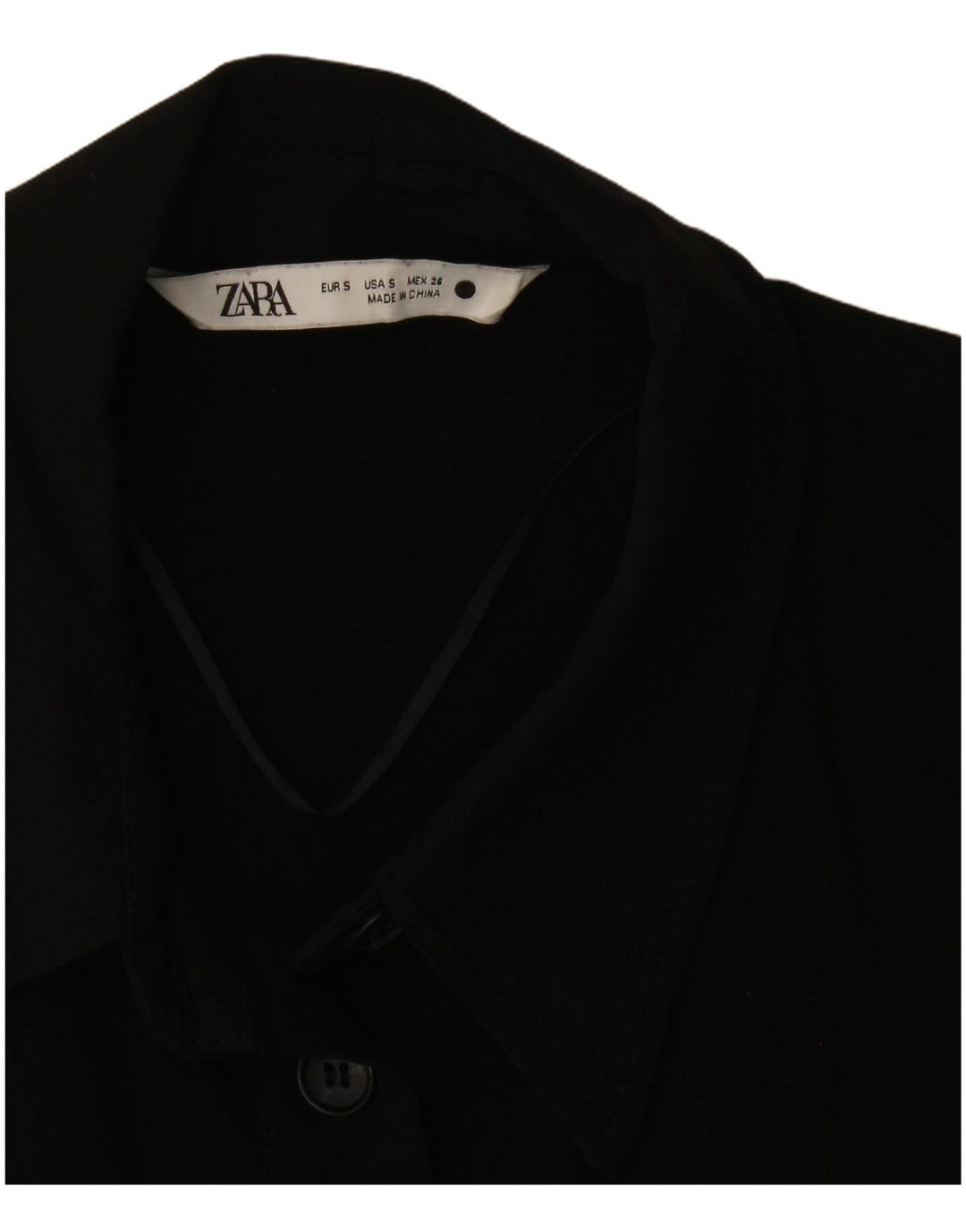 Vestido maxi camisa feminino Zara Reino Unido 10 pequeno preto