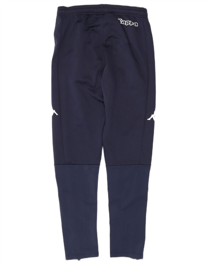 Calça de treino Kappa masculina gráfica pequena azul marinho poliéster