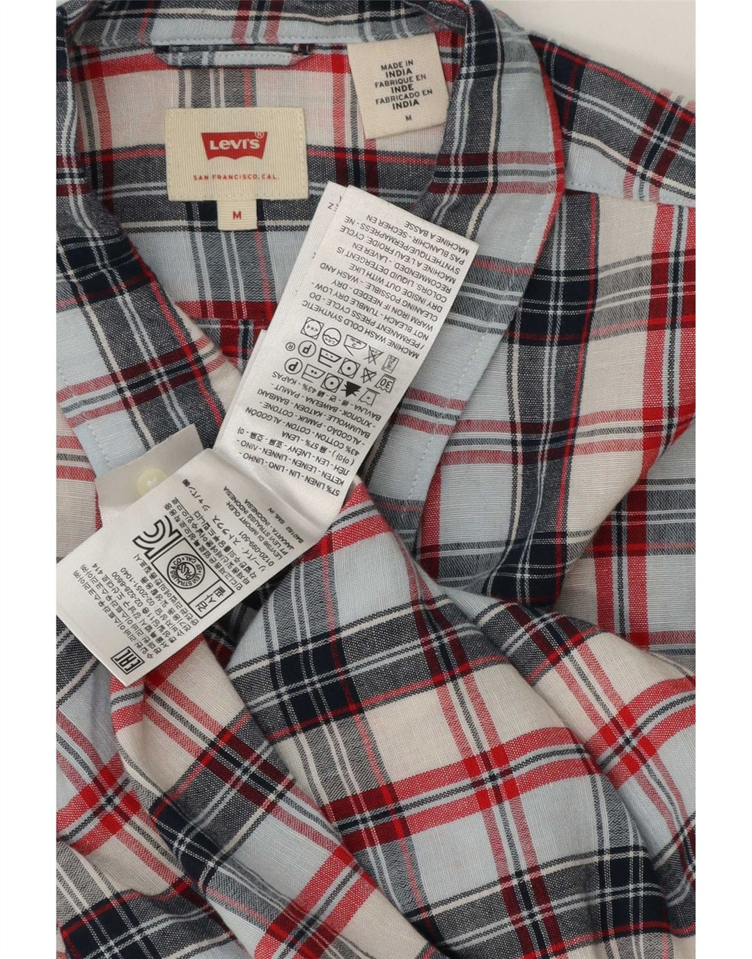 Camisa masculina Levi's média xadrez multicolorida