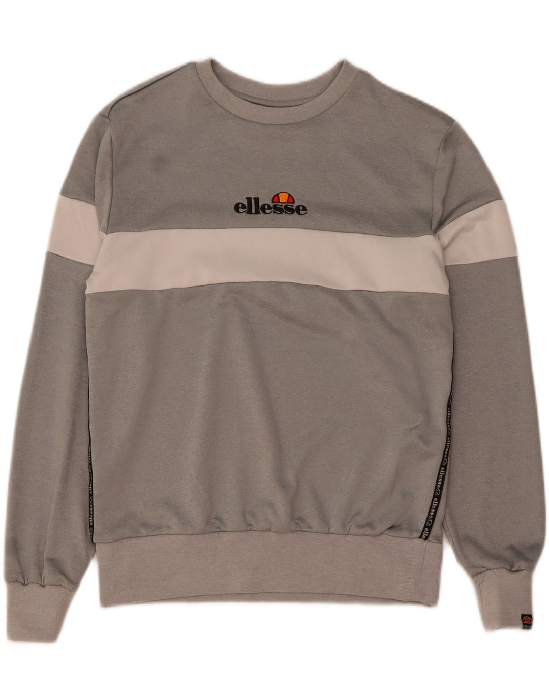 Ellesse moletom masculino gráfico jumper médio cinza colorblock poliéster