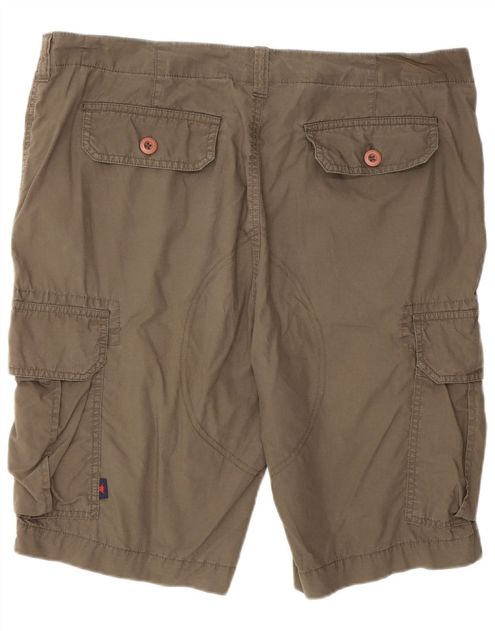 Shorts cargo masculino Kappa IT 50 grande W36 algodão cáqui