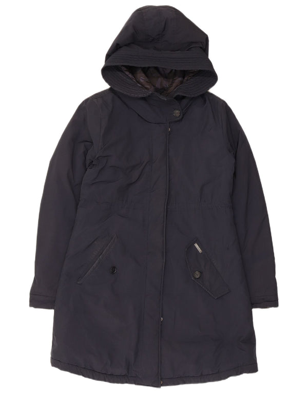 Casaco acolchoado com capuz Woolrich para meninas 13-14 anos azul marinho