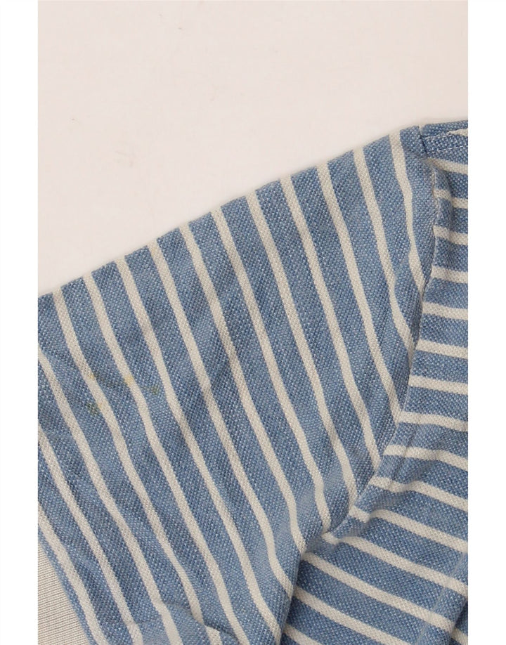 Camisa polo masculina Fred Perry de algodão listrado azul médio