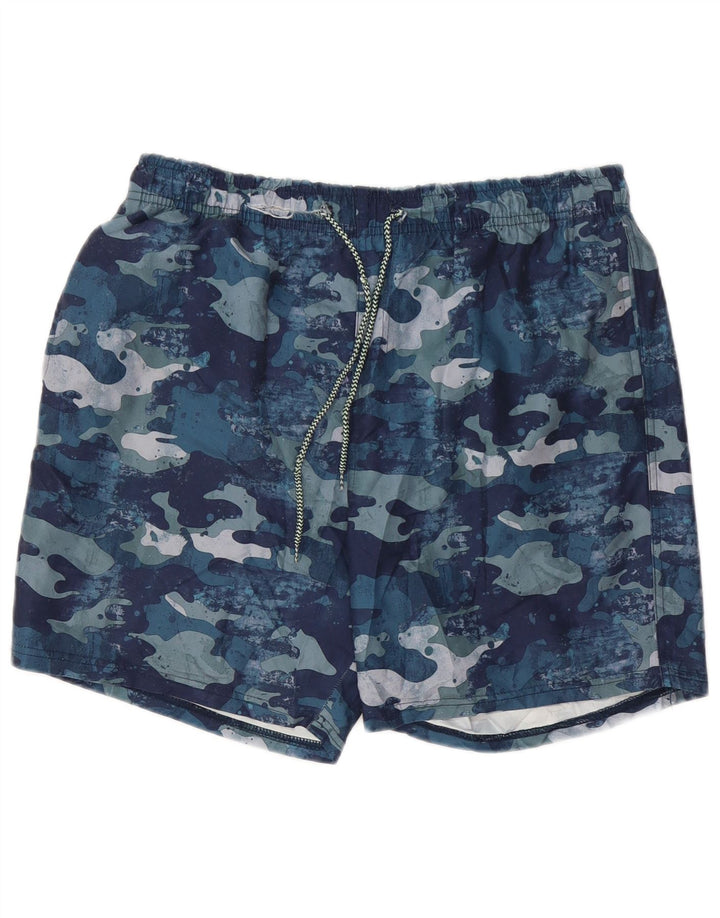 Poliéster azul da camuflagem do short de natação dos homens do armazém da montanha grande