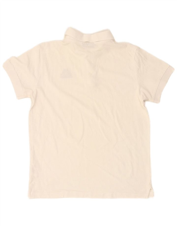 Camisa polo masculina KAPPA de algodão branco médio
