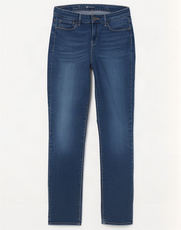 Calça jeans feminina Levi's Demi Curve Mid Rise Slim W28 L32 Azul Algodão