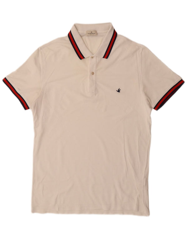 Camisa polo masculina Brooksfield IT 52 grande algodão branco