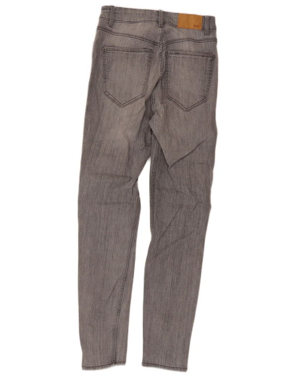 Zara Jeans Skinny Feminino EU 38 Pequeno W28 L26 Algodão Cinza