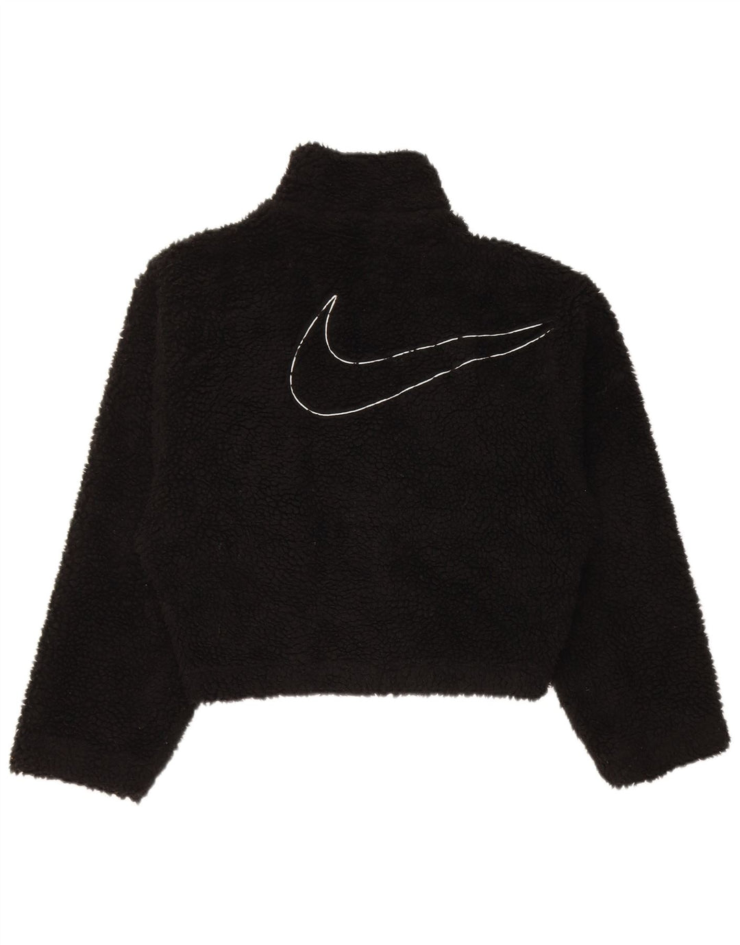 Jaqueta Nike Feminina Graphic Oversized Fleece UK 6 XS Poliéster Preto