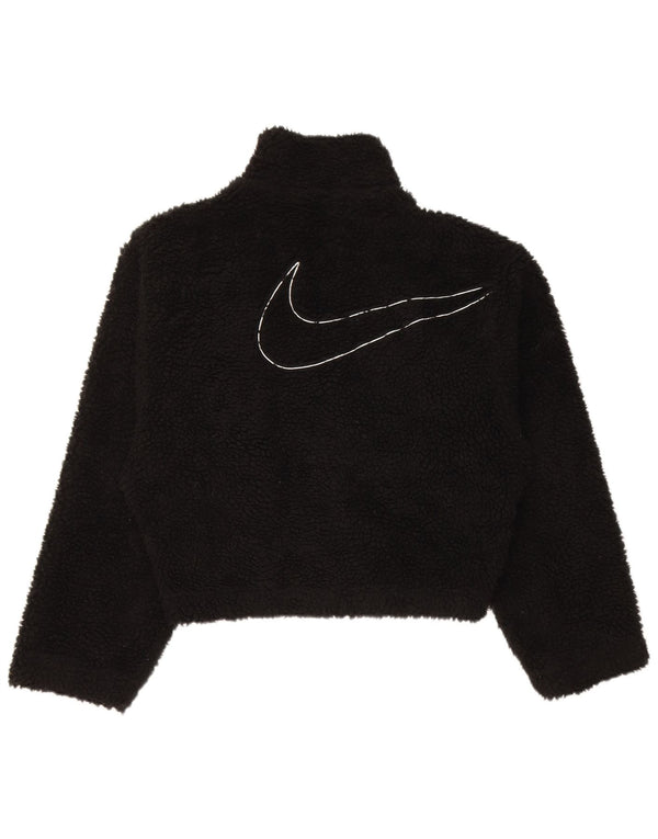 Jaqueta Nike Feminina Graphic Oversized Fleece UK 6 XS Poliéster Preto