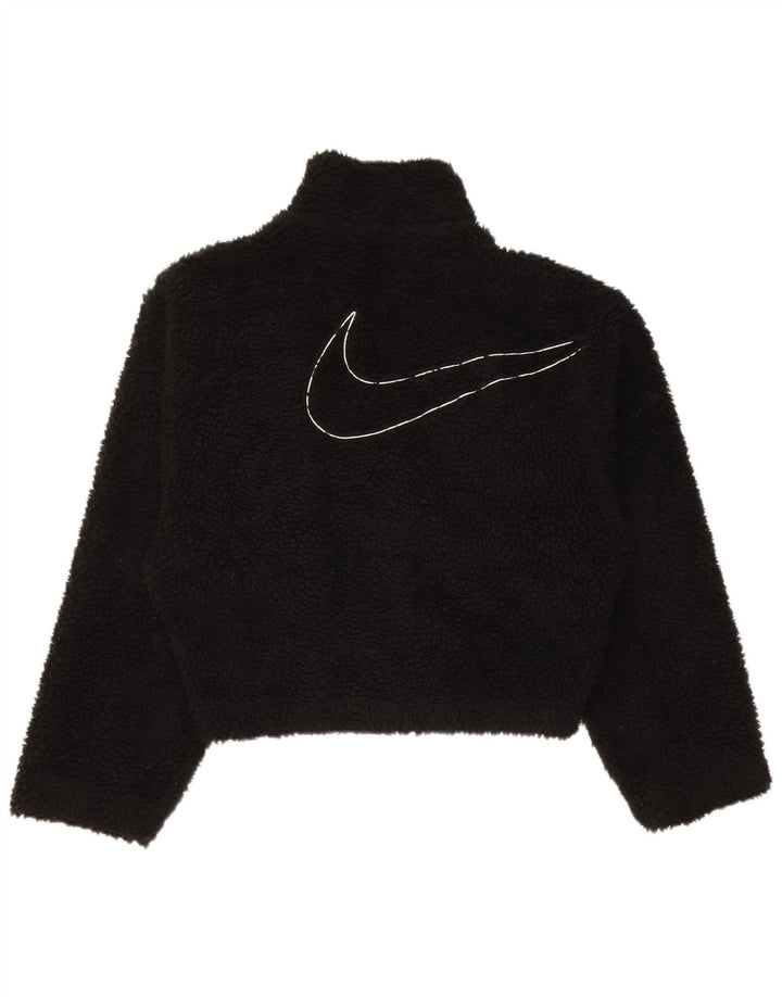 Jaqueta Nike Feminina Graphic Oversized Fleece UK 6 XS Poliéster Preto