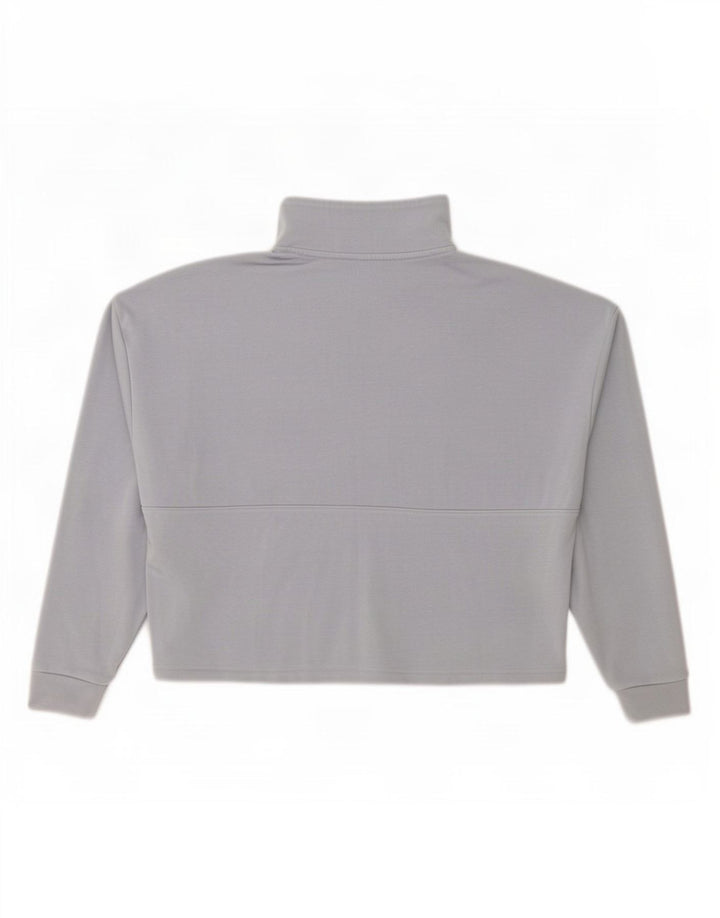 Suéter feminino Under Armour com zíper e gola grande, Reino Unido 10, pequeno, cinza