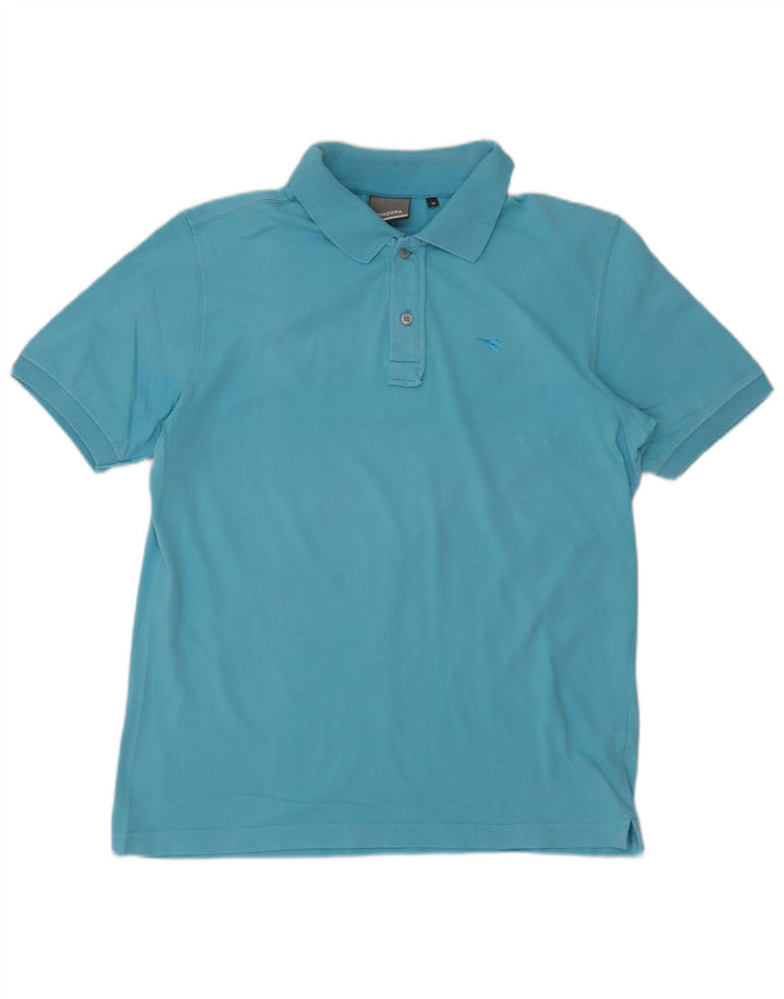 Camisa polo masculina Diadora algodão azul médio
