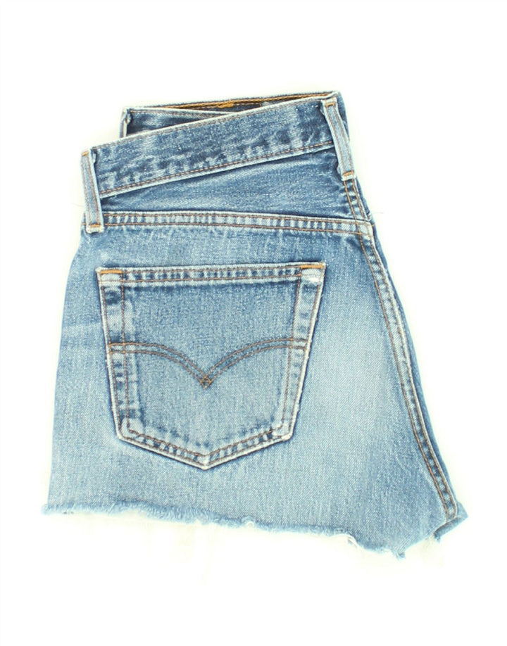 Shorts jeans feminino vintage LEVI'S W31 algodão azul médio