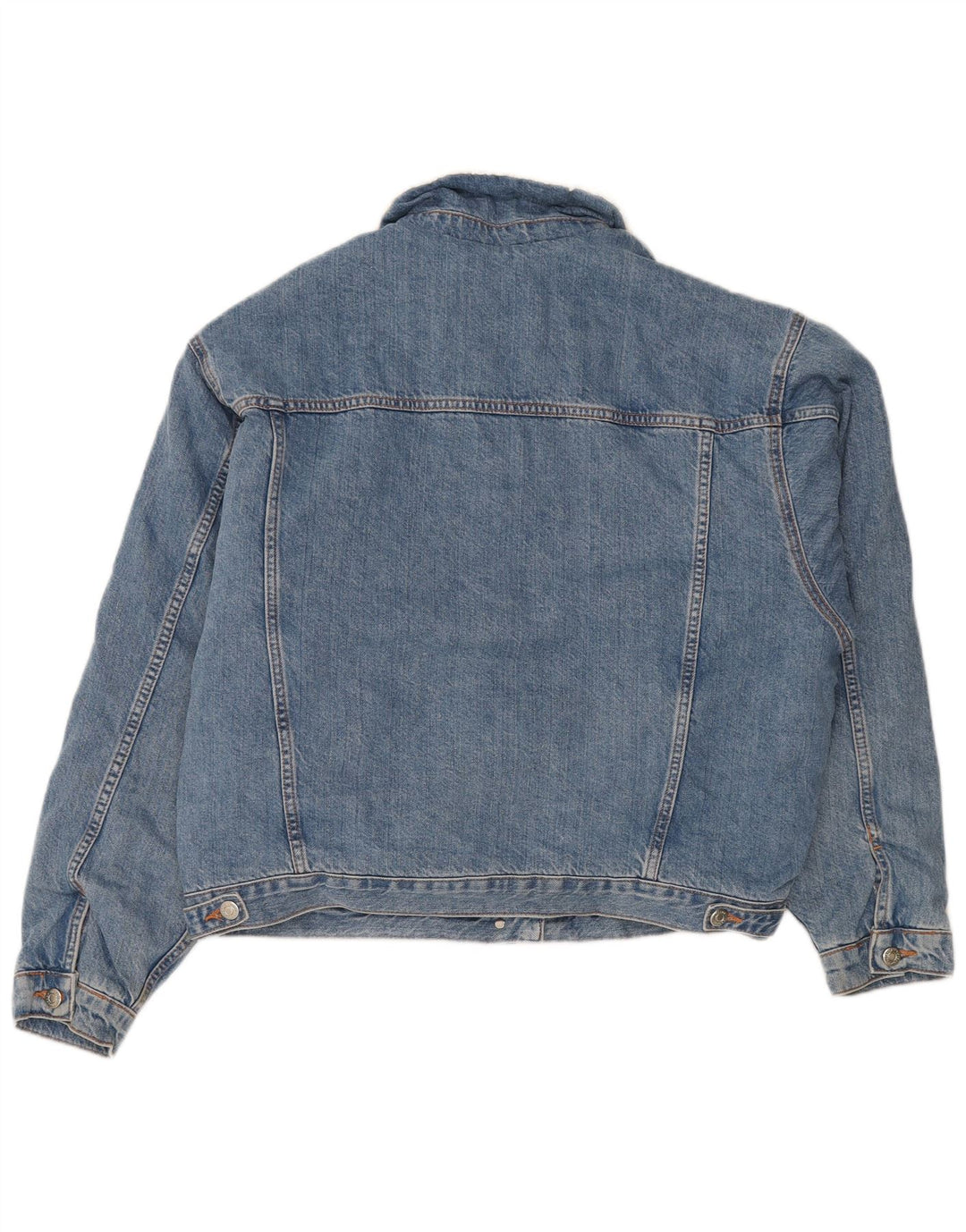 Jaqueta feminina jeans grande Sherpa Topshop Reino Unido 10 algodão azul pequeno