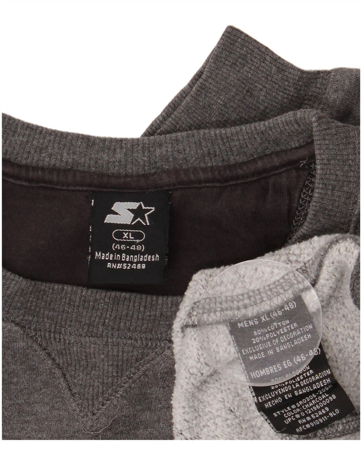 Jumper de moletom masculino Starter UK 46/48 XL algodão cinza