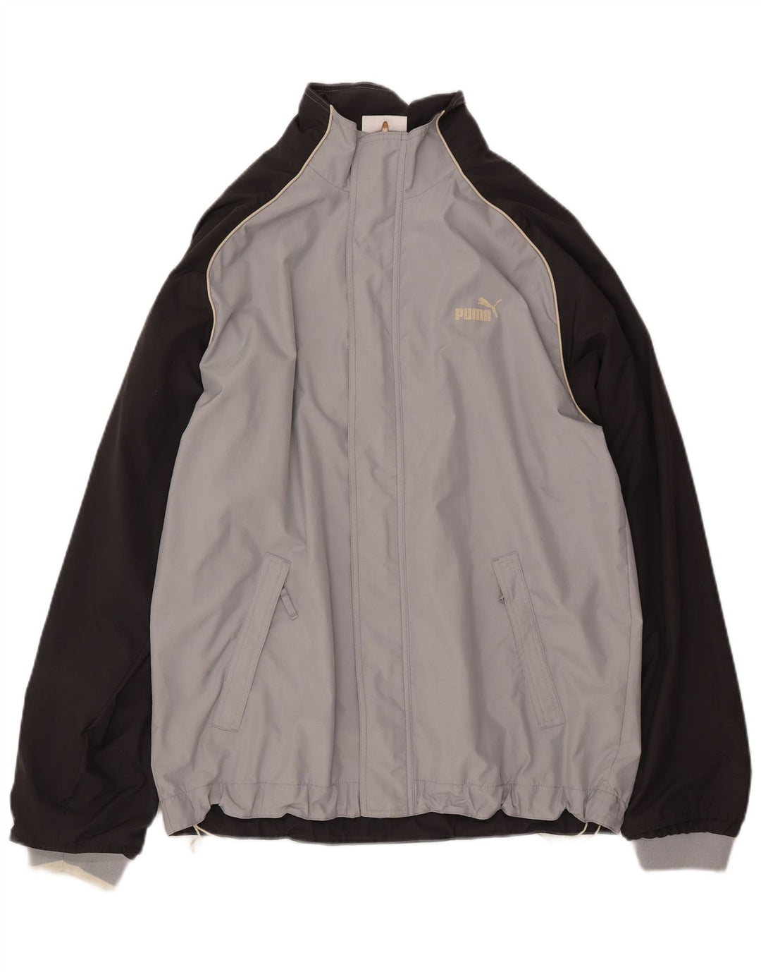 Jaqueta PUMA masculina de agasalho grande cinza colorblock