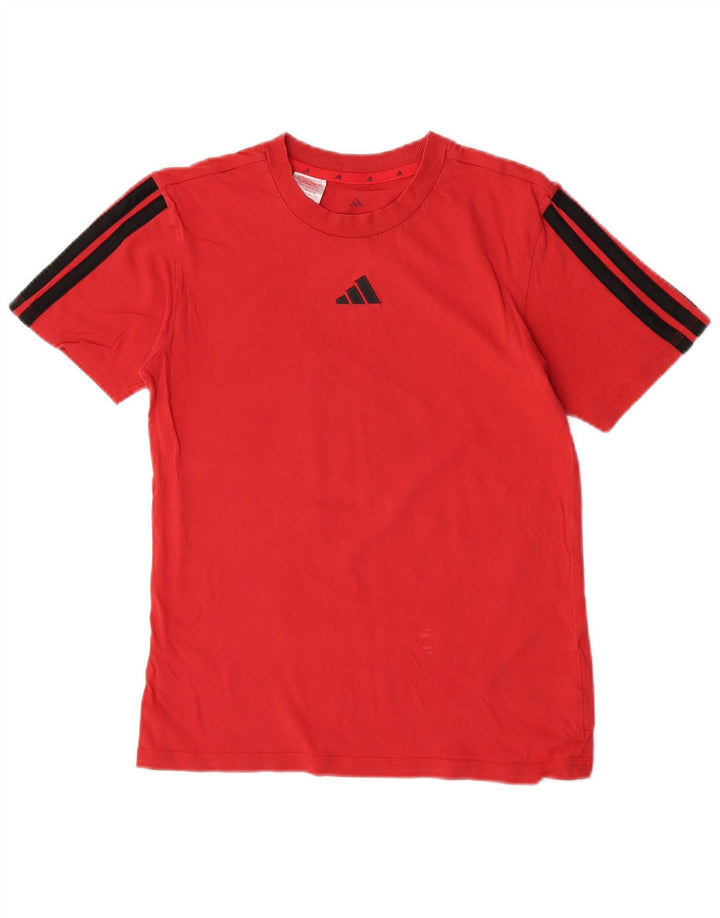 Camiseta Adidas Menino Top 13-14 Anos Algodão Vermelho