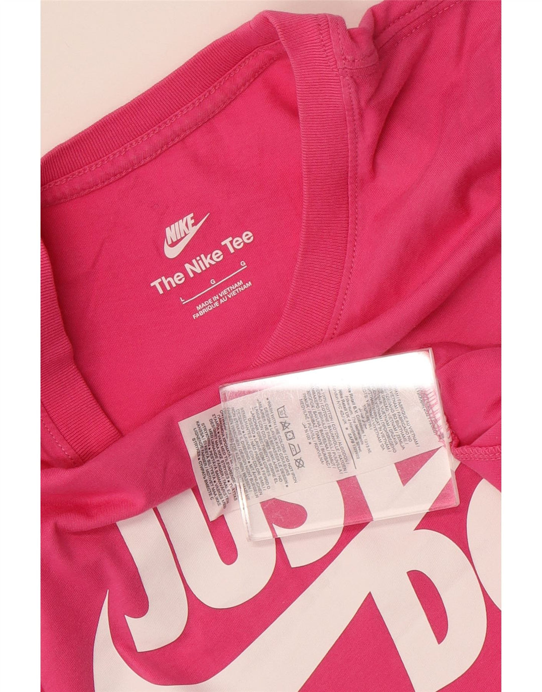 Camiseta gráfica masculina NIKE Top grande algodão rosa