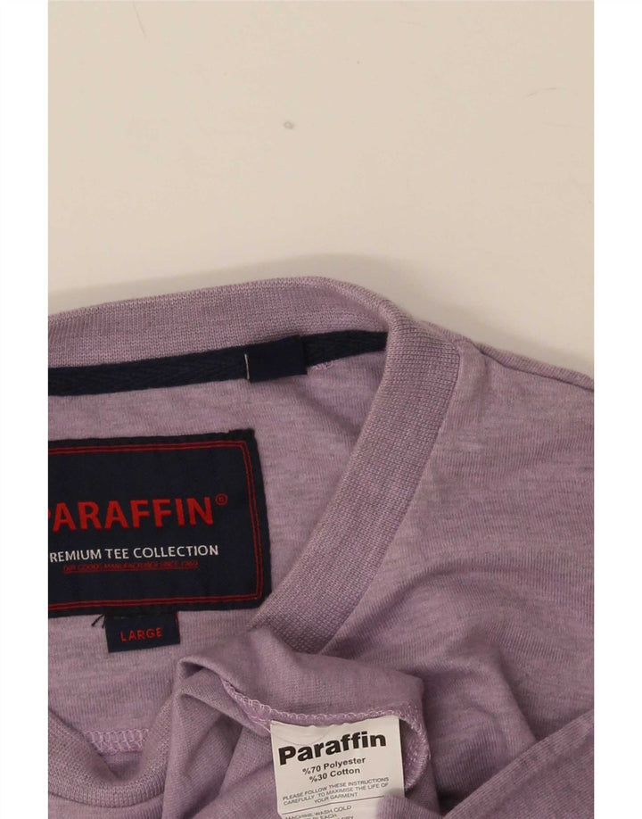 Camiseta masculina de parafina top grande poliéster roxo