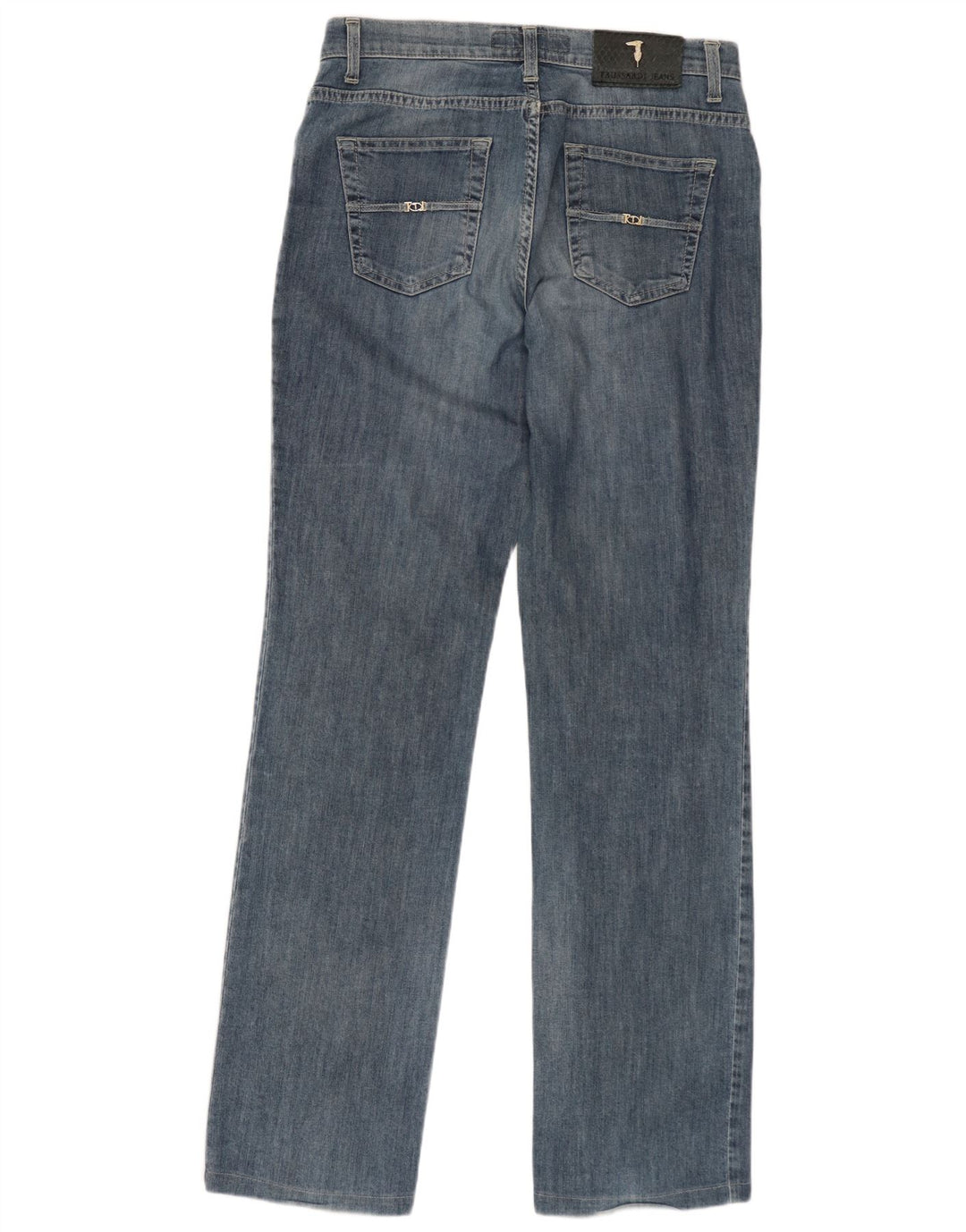 Jeans retos femininos TRUSSARDI W26 L30 algodão azul
