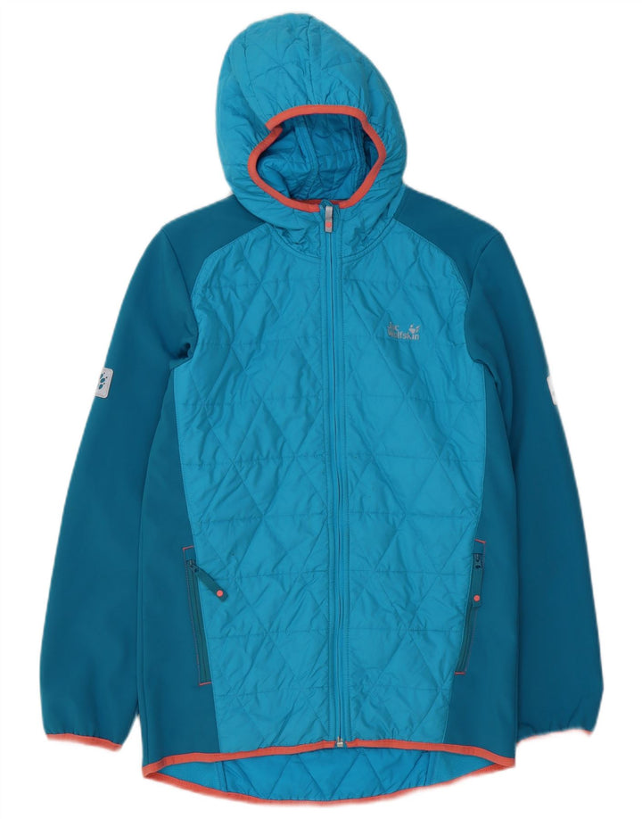 Jaqueta bomber com capuz para meninos JACK WOLFSKIN 13-14 anos azul poliéster