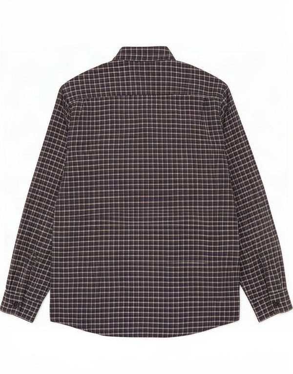 Wrangler Mens Flannel camisa XL Marinha Blue Check Cotton