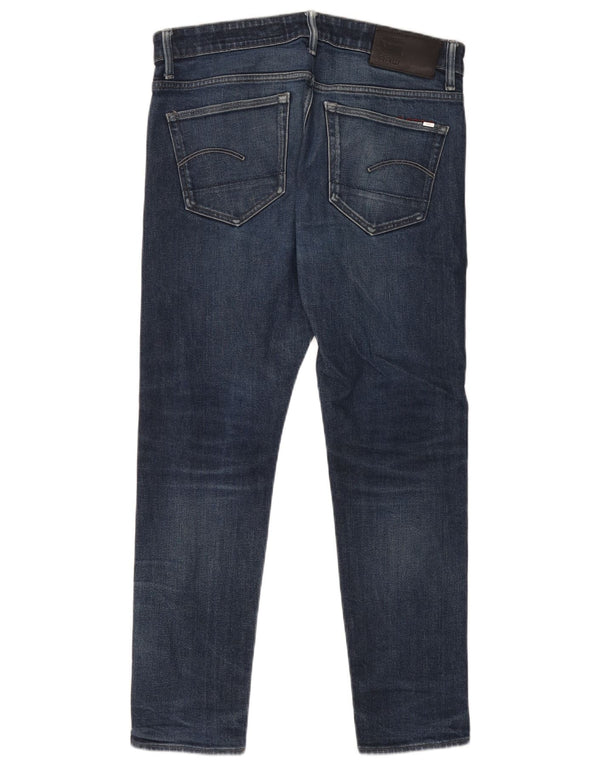 G-Star Masculino 3301 Slim Jeans W34 L32 Azul Algodão
