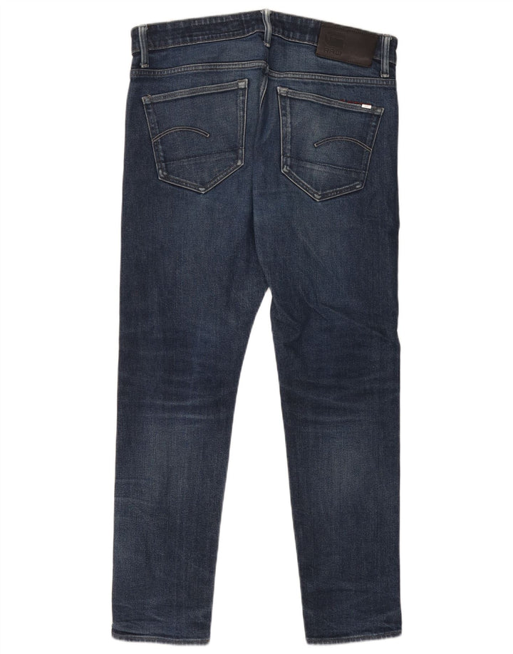 G-Star Masculino 3301 Slim Jeans W34 L32 Azul Algodão