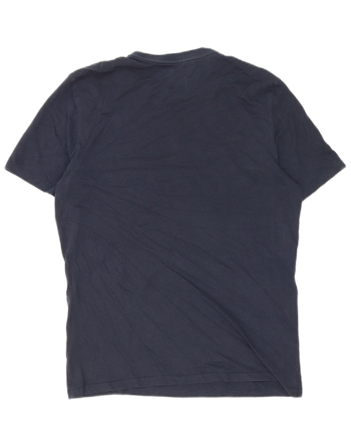 Calvin Klein Camiseta masculina top pequeno algodão azul marinho
