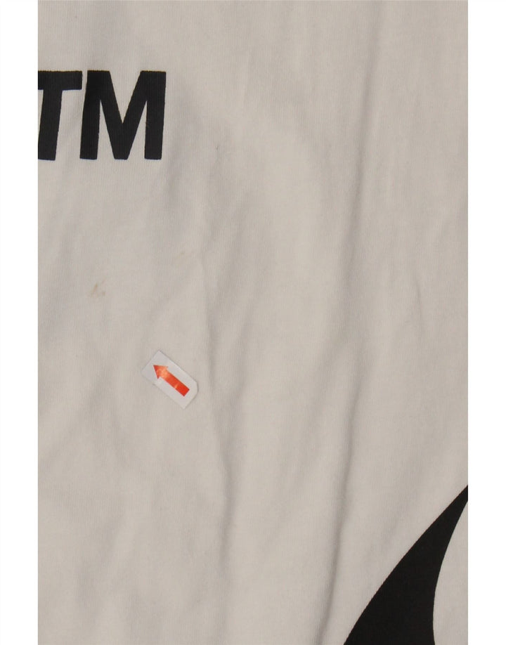 Camiseta gráfica masculina NIKE Top médio branco