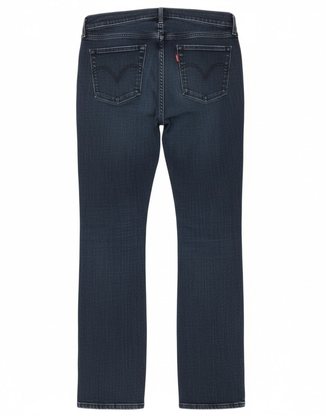 Calça jeans feminina Levi's 505 Straight W31 L32 azul marinho algodão
