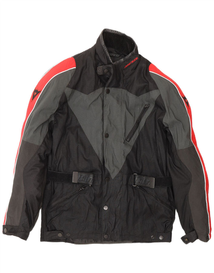 Jaqueta masculina de motociclista DAINESE tamanho 48 bloco colorido preto médio