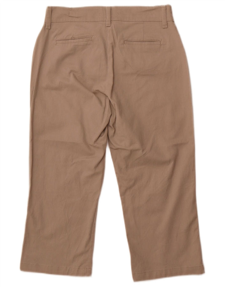 Calça capri feminina Lee reta US 6 médio W30 L20 algodão bege