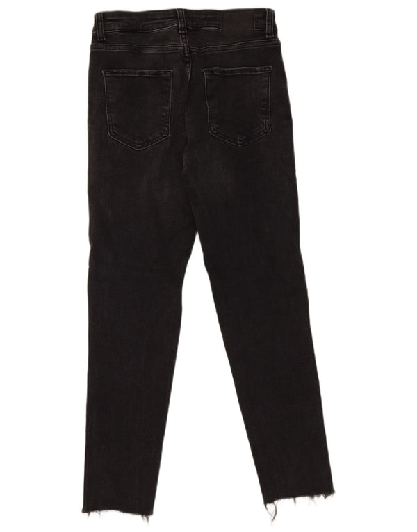 Zara Womens Crop Slim Jeans EU 36 XS W26 L25 Cinza Algodão