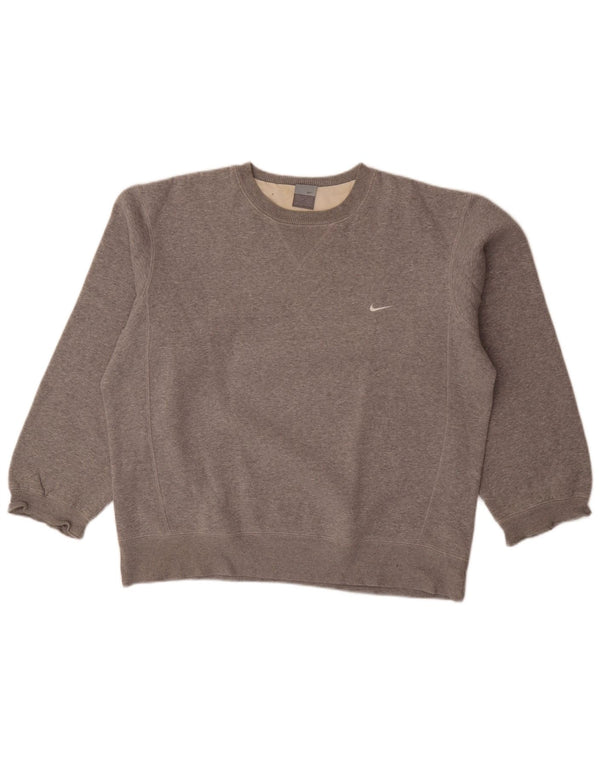 Nike Mens Moletom Jumper UK 42/44 Grande Cinza Salpicado