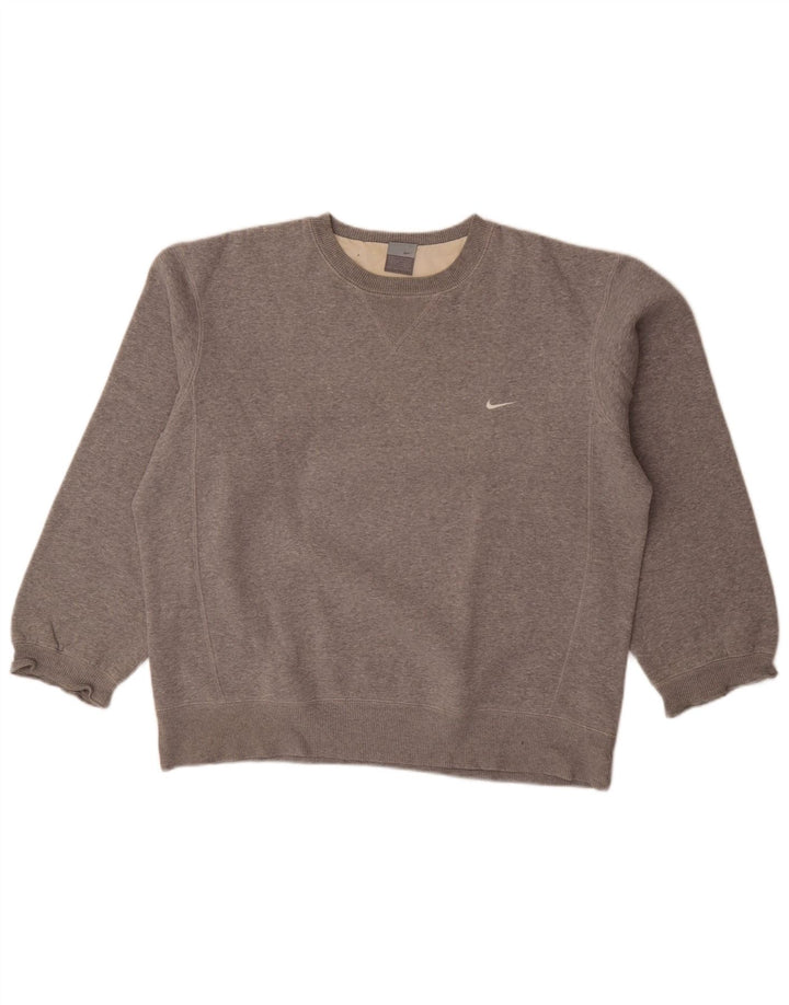 Nike Mens Moletom Jumper UK 42/44 Grande Cinza Salpicado