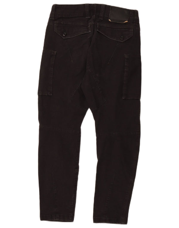 Calça cargo reta masculina G-Star W30 L30 algodão preto