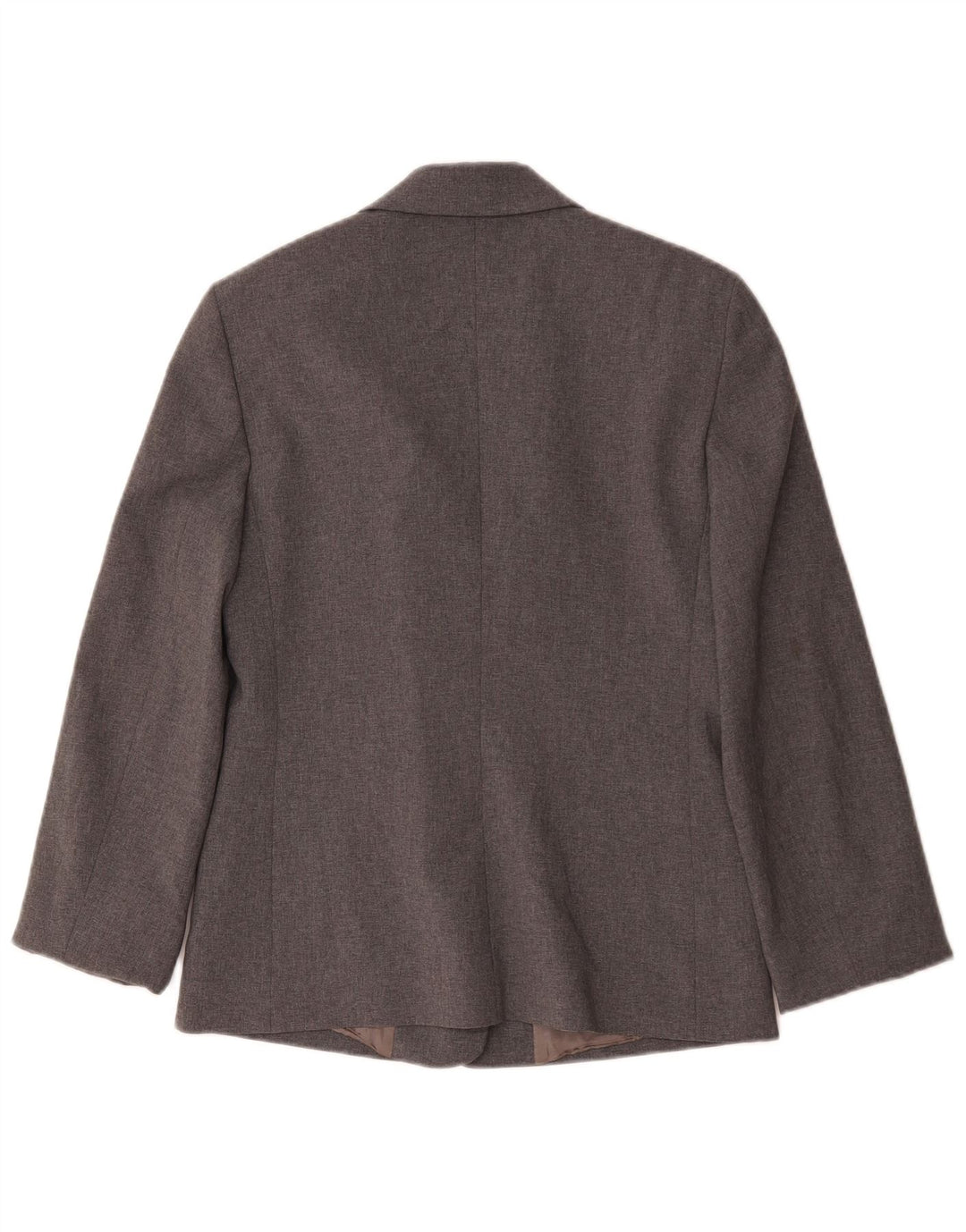 Jaqueta Blazer Feminina Benetton com 3 Botões IT 44 Poliéster Cinza Médio