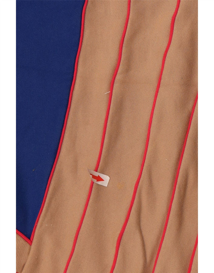 Adidas feminino gráfico moletom jumper UK 12 médio bege colorblock